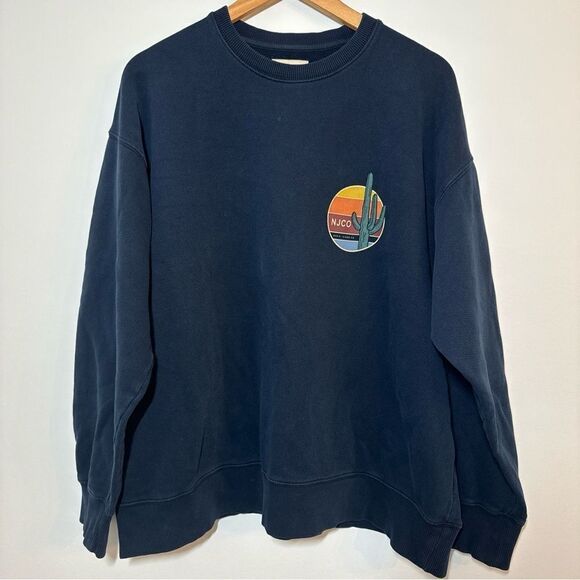 Nudie Jeans Lukas Cactus Crewneck Mens XL Long Sleeve Terry Crew - Picture 1 of 12